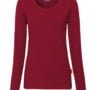 Langärmliges Damen T-shirt - Burgund