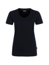 einfarbiges Damen T-Shirt - Schwarz
