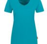 einfarbiges Damen T-Shirt - Türkis