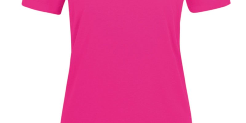einfarbiges Damen T-Shirt - Rosa