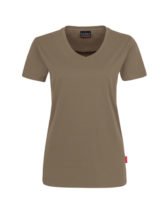 einfarbiges Damen T-Shirt - Braun