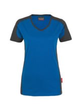 zweifarbiges Damen-T-Shirt - Blau
