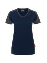 zweifarbiges Damen-T-Shirt - Marine