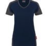 zweifarbiges Damen-T-Shirt - Marine