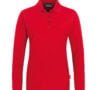 Langarm-Poloshirt - Rot