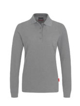 Langarm-Poloshirt - Grau