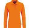 Langarm - Poloshirt - Orange