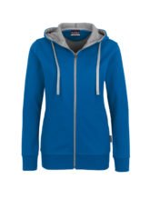 Kapuzenpullover - Reißverschluss - Blau