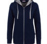 Kapuzenpullover - Reißverschluss - Marine