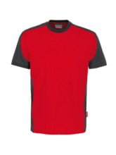 zweifarbiges T-Shirt - Rot - Schwarz