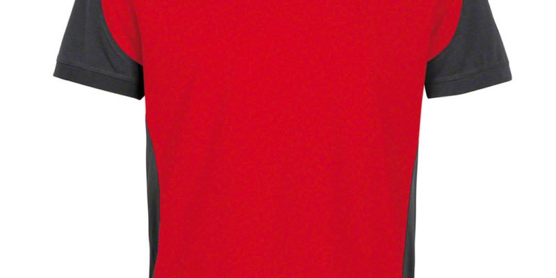 zweifarbiges T-Shirt - Rot - Schwarz