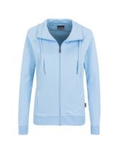 Reißverschluss-Sweater - Hellblau