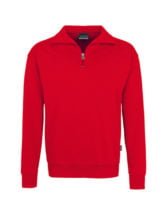 Reißverschluss-Sweater - Rot