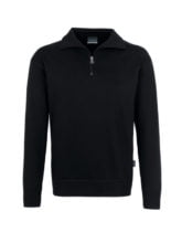 Reißverschluss-Sweater - Schwarz