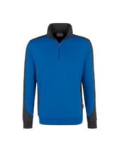 Reißverschluss-Sweater zweifarbig - Blau- Schwarz