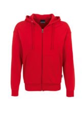 Kapuzenpullover - Reißverschluss - Rot