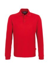 Langarm-Poloshirt - Rot