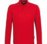Langarm-Poloshirt - Rot
