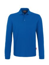 Langarm-Poloshirt - Blau
