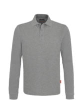 Langarm-Poloshirt - Grau