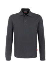 Langarm-Poloshirt - Grau