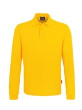 Langarm-Poloshirt - Gelb