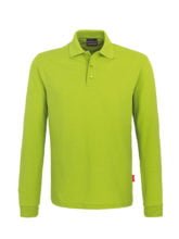 Langarm-Poloshirt - Hellgrün