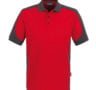 zweifarbige Polo T-shirt - Rot - Grau