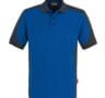 zweifarbige Polo T-shirt - Blau - Grau