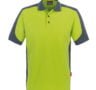 zweifarbige Polo T-shirt - Grün - Grau