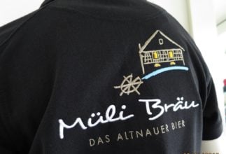 Schwarzes T-Shirt für Müli Bräu