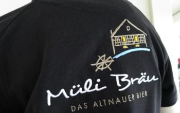 Schwarzes T-Shirt für Müli Bräu